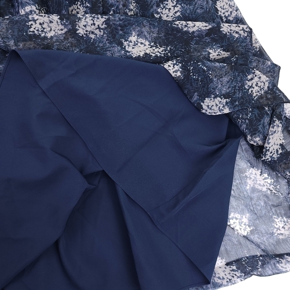 New Joie Blue Beige Patterned Dress Size L - Picture 7 of 15